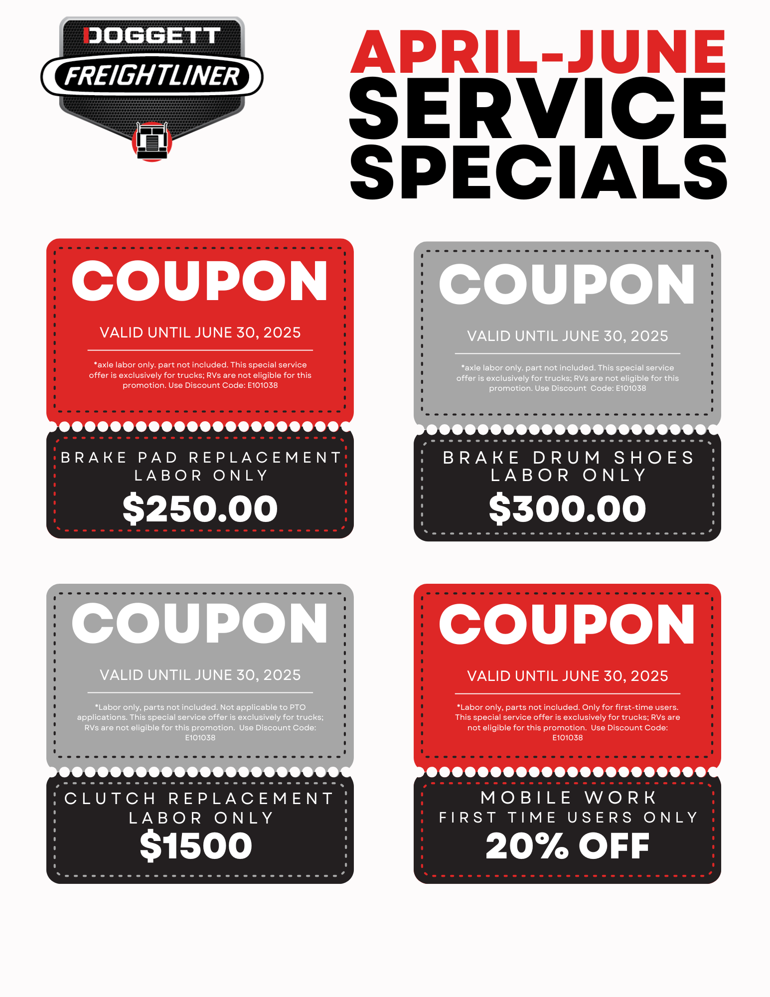 October December Service Specials
